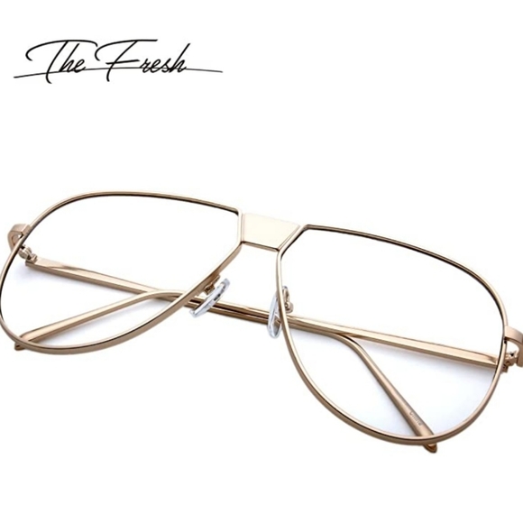 The Fresh Fashion Designer Metal frame Clear Lens - Picture 4 of 4